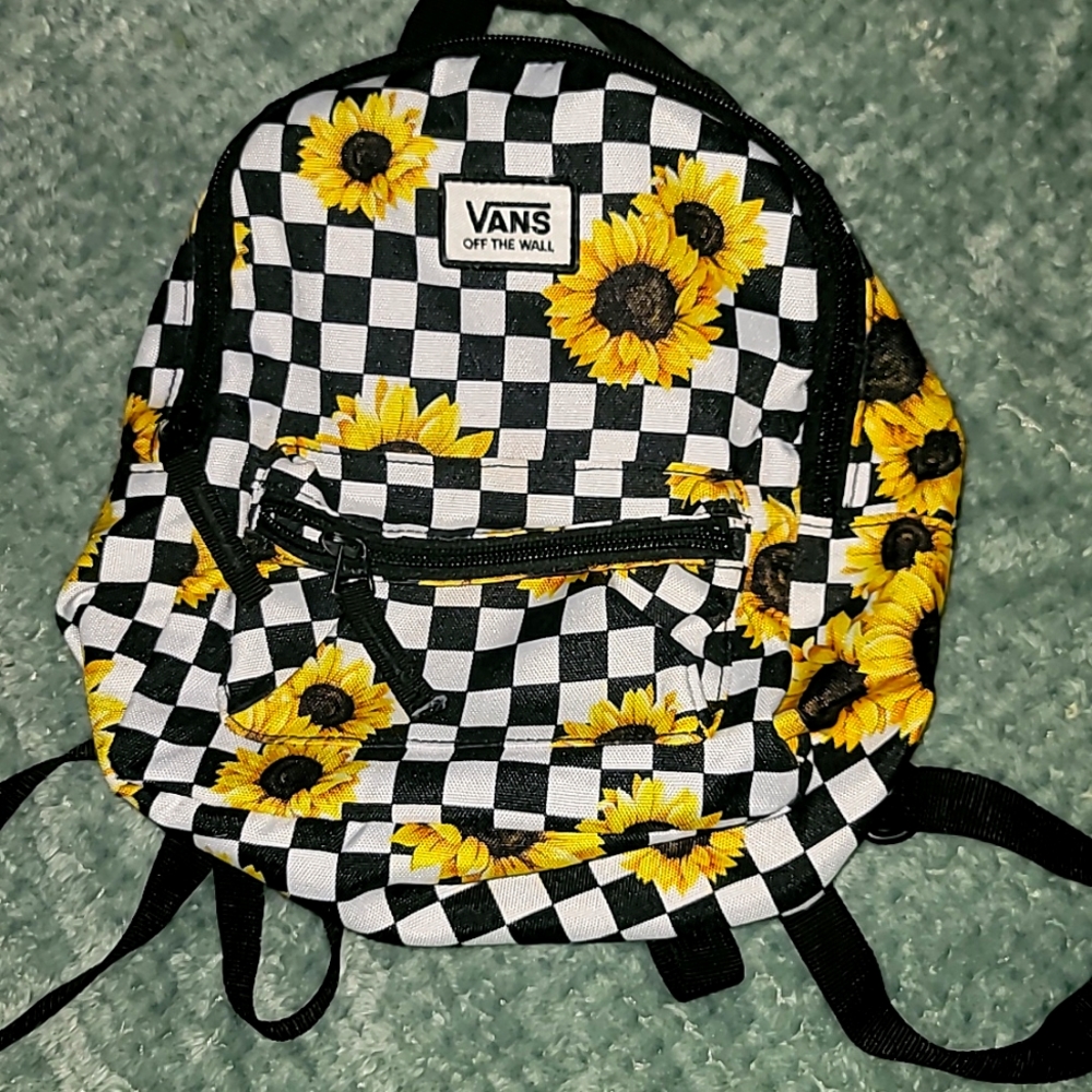 Vans Sunflower black checkered Mini Backpack